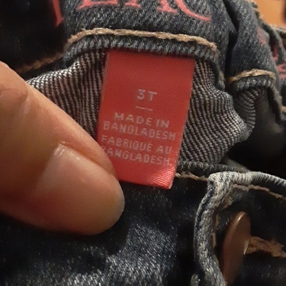 Children's Place Girls Bootcut Semi Evasee Elastic Waist Denim Jeans Size 3T - Picture 3 of 5